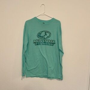 Mossy Oak Teal Long Sleeve Shirt
